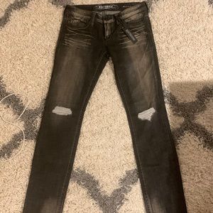 Express Faded Black Skinny Jeans